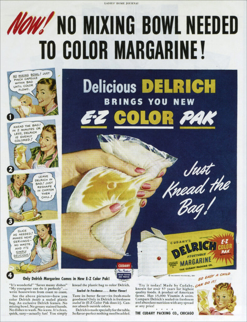1947 Ladies Home Journal ad for margarine