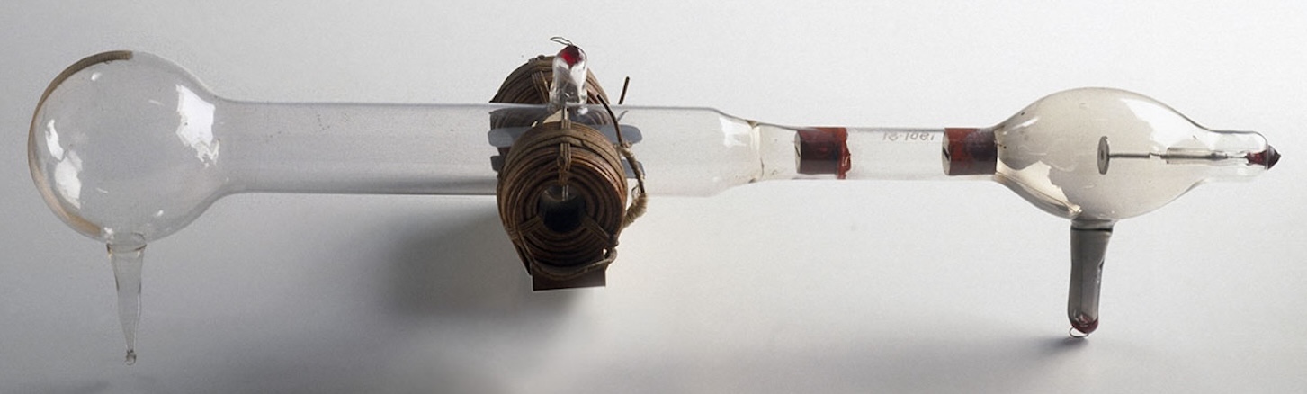 J. J. Thomson’s cathode ray tube with magnetic coils, 1897