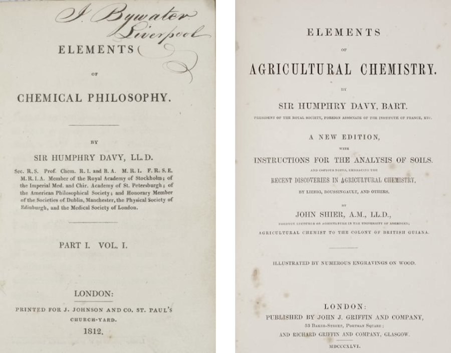 title pages from 2 old books