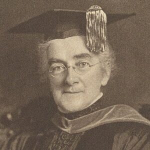 portrait of Ellen Richards in a cap and gown