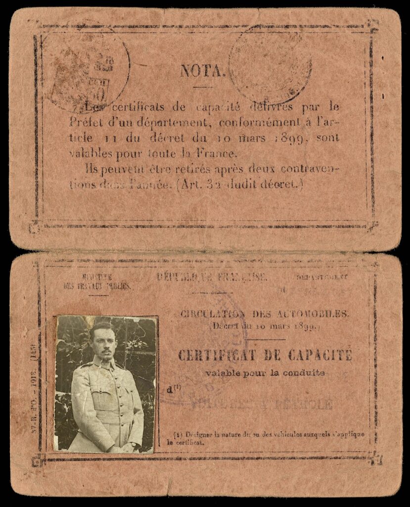 old French driver's license
