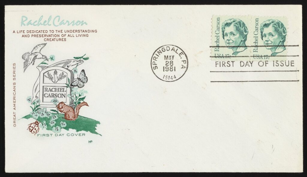 First Day Cover commemorating Rachel Carson