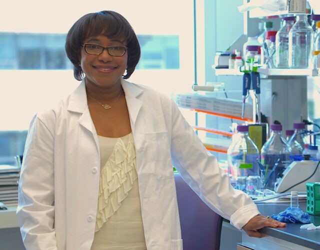 Paula Hammond in her lab at MIT.