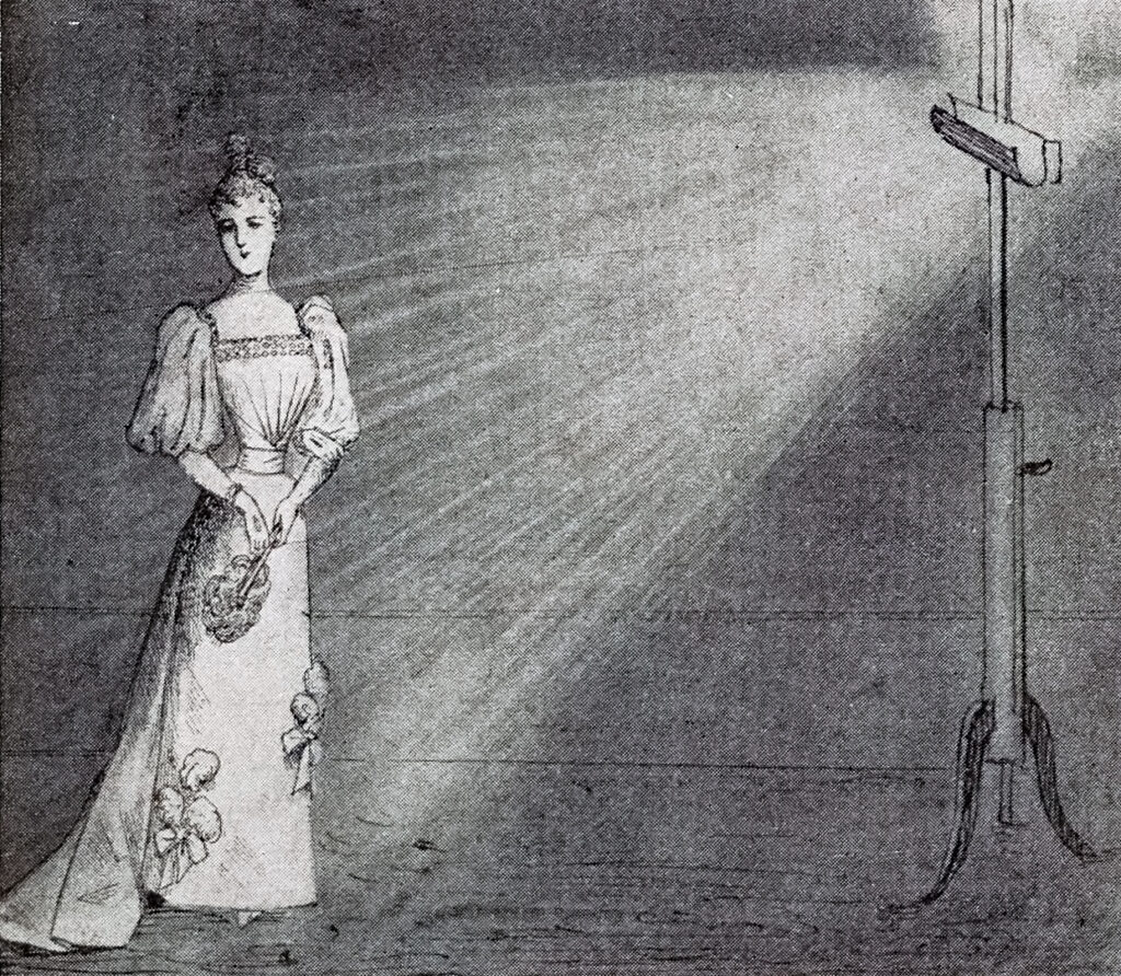 simple book illustration of woman posing in artificial light