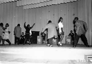 Hanford arranged Christmastime social dances to maintain morale, but whites and African Americans were offered separate functions.