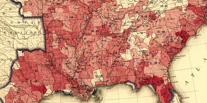 Census map from 1870