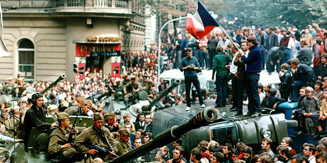 The 1968 Soviet occupation of Prague. Wichterle embraced the liberal reforms that swept through Czechoslovakia during the Prague Spring, though he suffered for his involvement when the Soviets crushed the reform-minded government. (Libor Hajsky/epa/Corbis