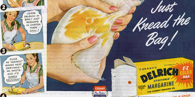 1947 Ladies Home Journal ad for margarine