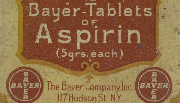 tin of 12 bayer aspirin