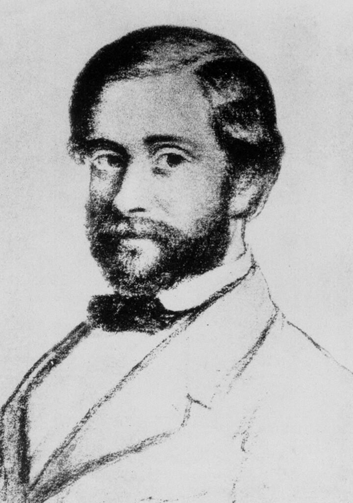 Stanislao Cannizzaro at the age of 32, after a sketch by Demetrio Salazzaro. Edgar Fahs Smith Collection, Kislak Center for Special Collections, Rare Books and Manuscripts, University of Pennsylvania
