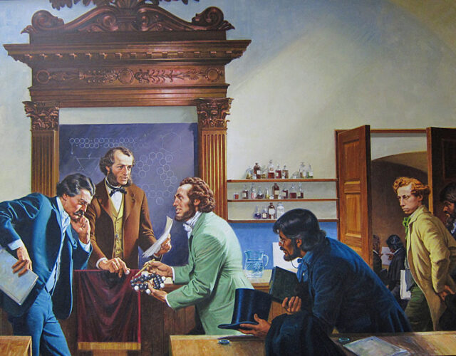 August Kekule, Catalyst of the Chemical Revolution. Jerry Allison, oil on canvas, ca. 1981.