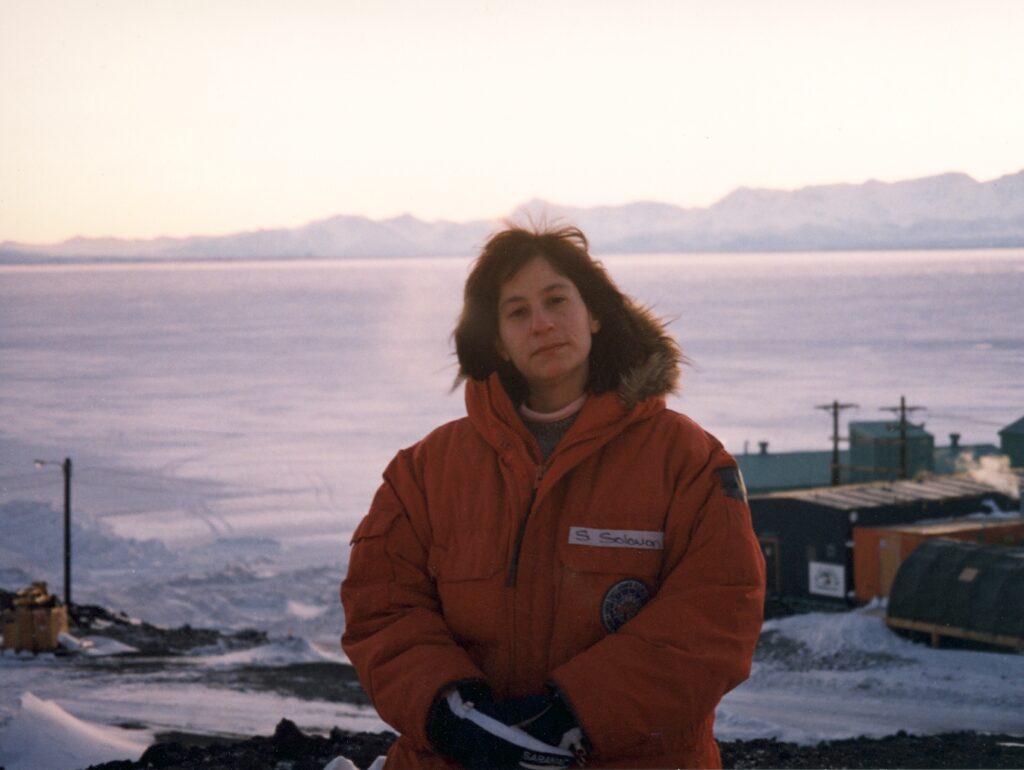 Susan Solomon in Antarctica.