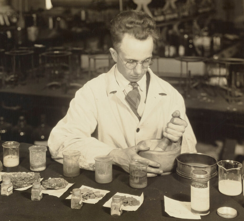 photo of man in a chemistry lab