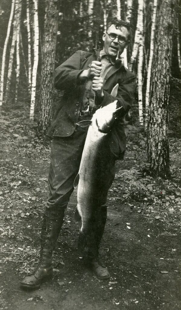 Wallace Carothers on a fishing trip. 