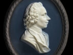 Wedgwood’s cream-on-blue jasperware medallion of chemist Joseph Priestley, date unknown.