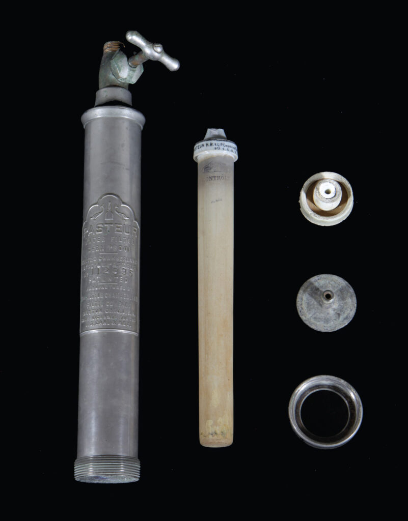 Parts of a Pasteur-Chamberland filter