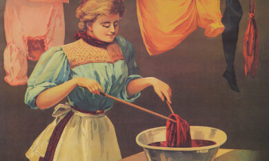 Color advertisement for dyes