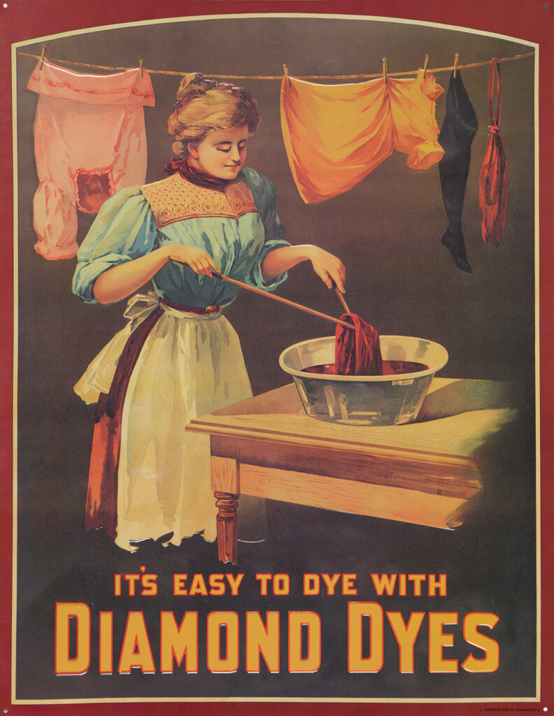 Color advertisement for dyes