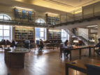 people in a library