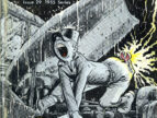Cartoon of mechanic getting electricuted