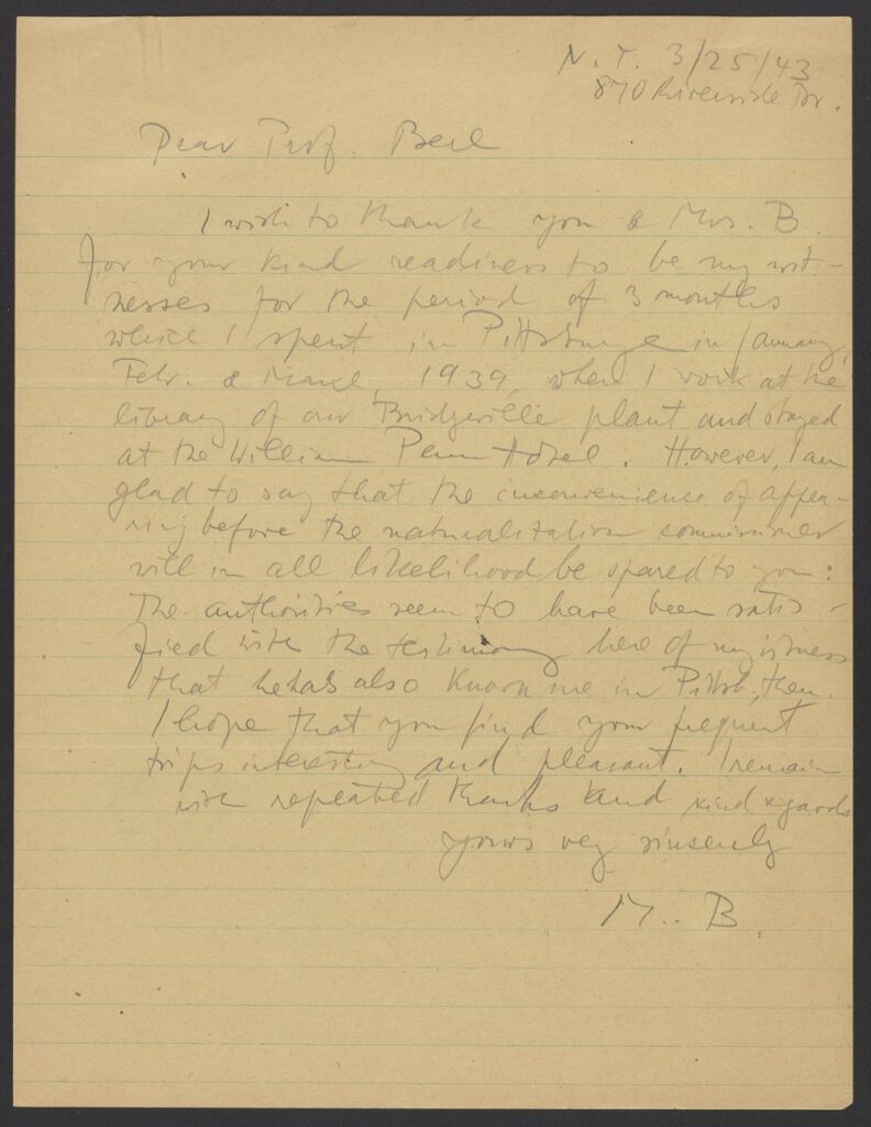 handwritten note in pencil on lined paper