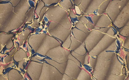 Notebook cover with marbled paint
