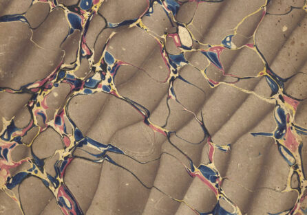 Notebook cover with marbled paint