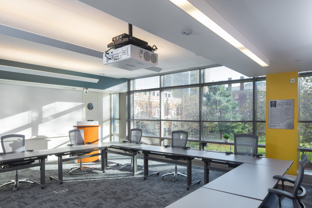 conference room with large window