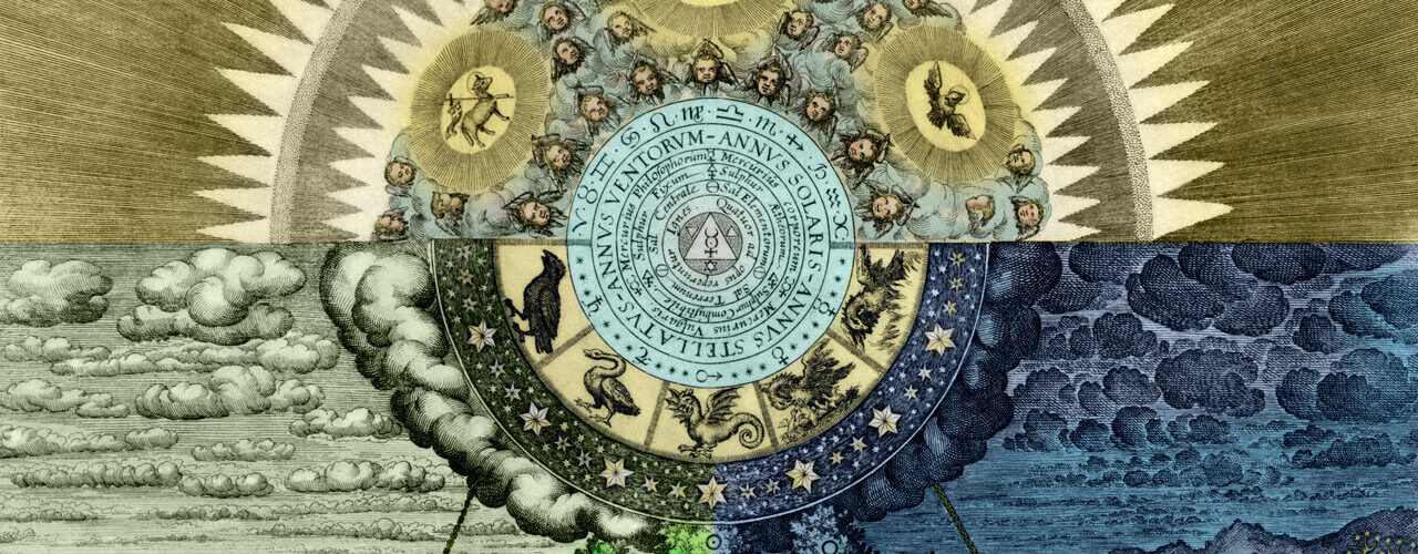 Engraving of the alchemical universe 1618