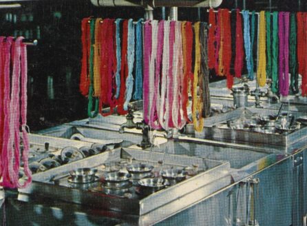 postcard showing colorful yarn