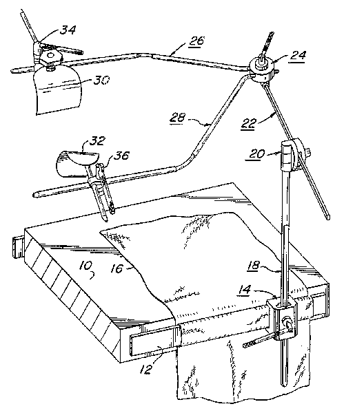 Pelta retractor patent drawing