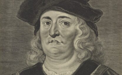 Engraved portrait of man