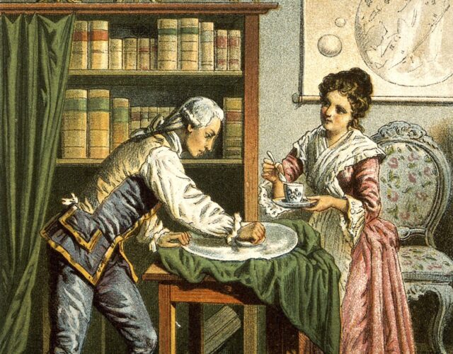 illustration of William and Caroline Herschel