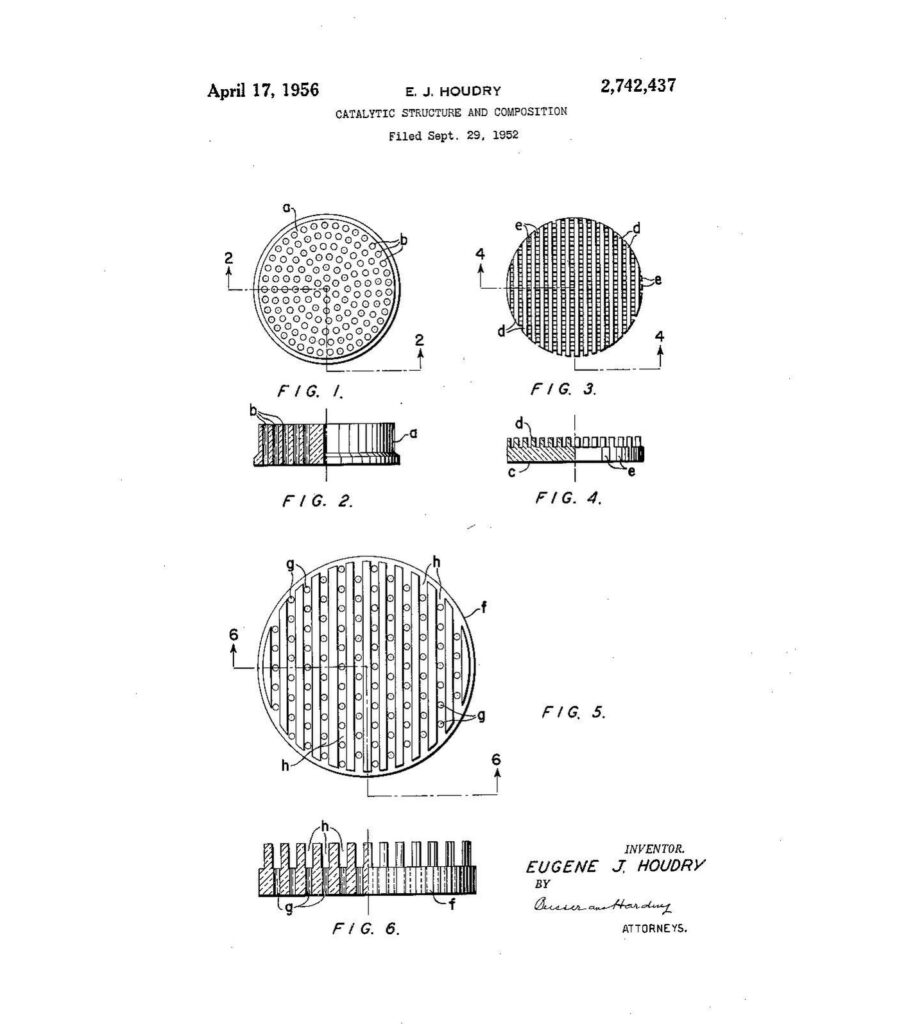 E. J. HOUDRY Catalytic structure and composition