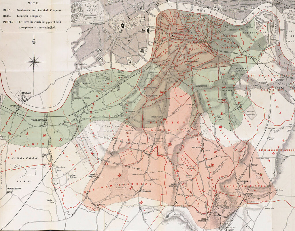 Color-coded map of London