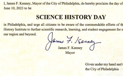 proclamation showing illustration of William Penn