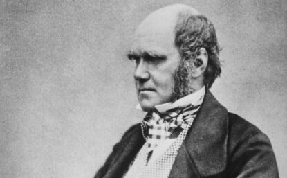 Black and white photograph of Charles Darwin.