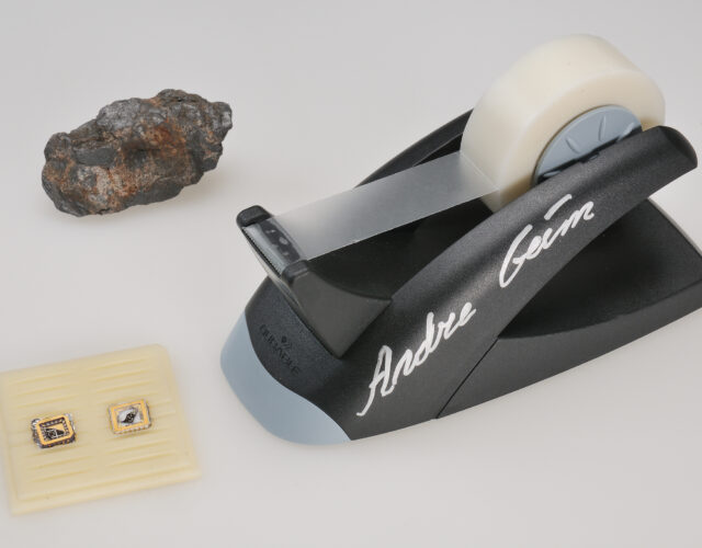 A lump of graphite, a graphene transistor, and a tape dispenser