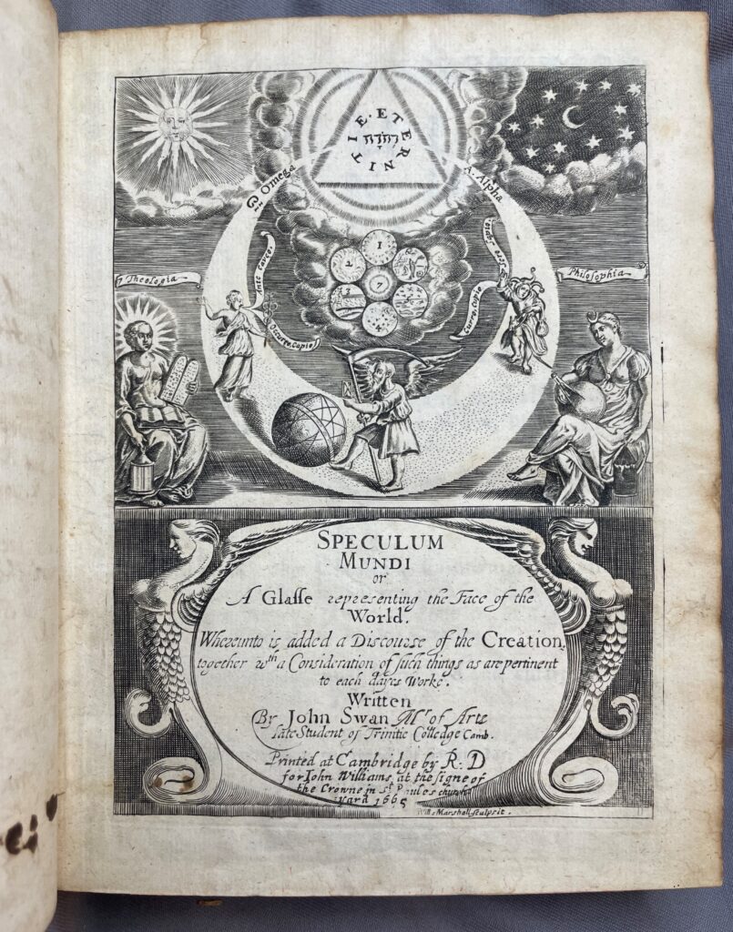 Frontispiece of Speculum mundi.