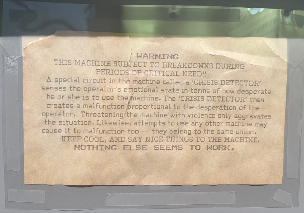 old typed note