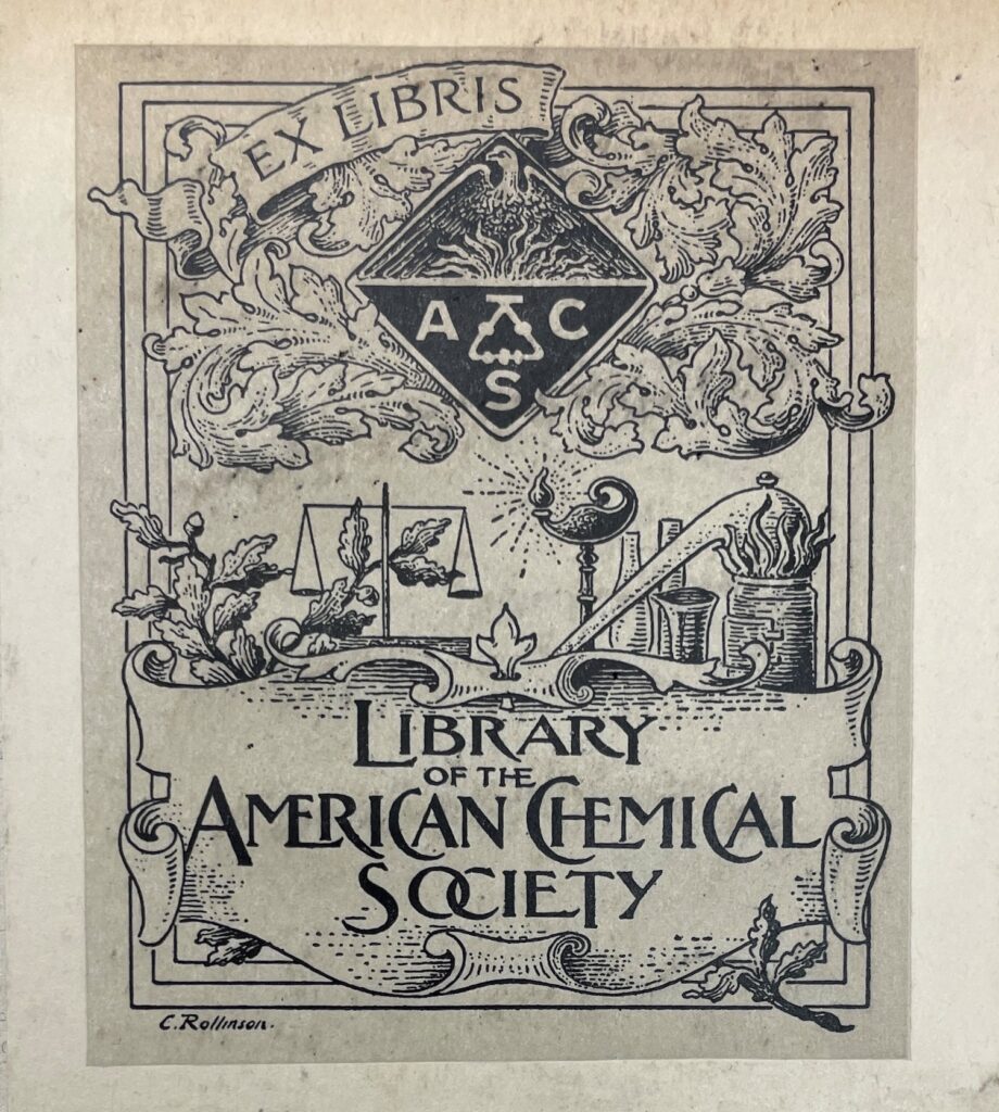 bookplate from the American Chemical Society