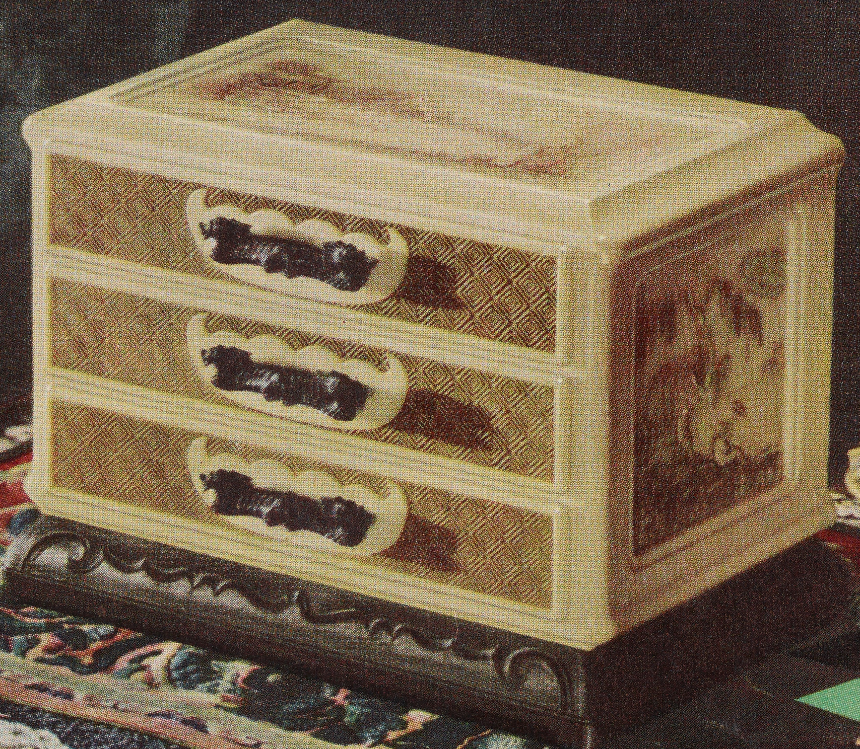 Styron plastic chest with dragon handles