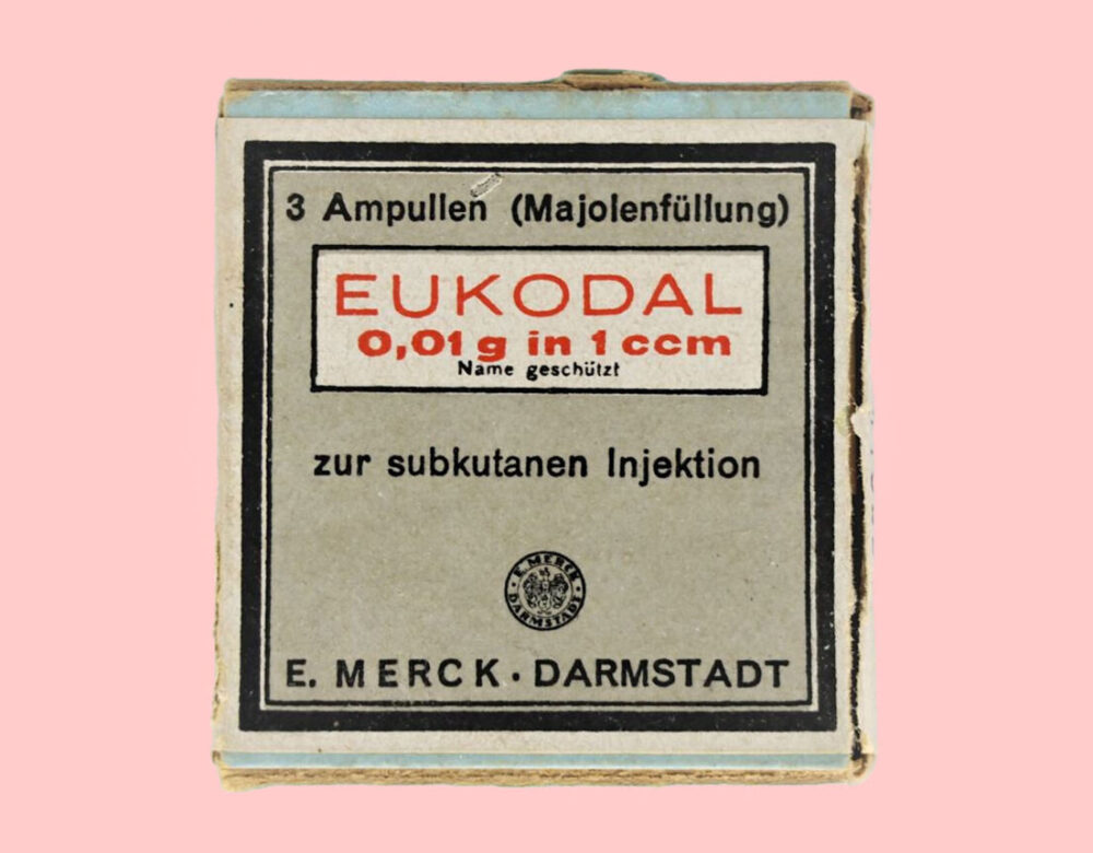 Drug packaging with label