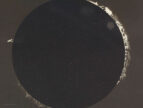 Black and white photos of sun in eclipse