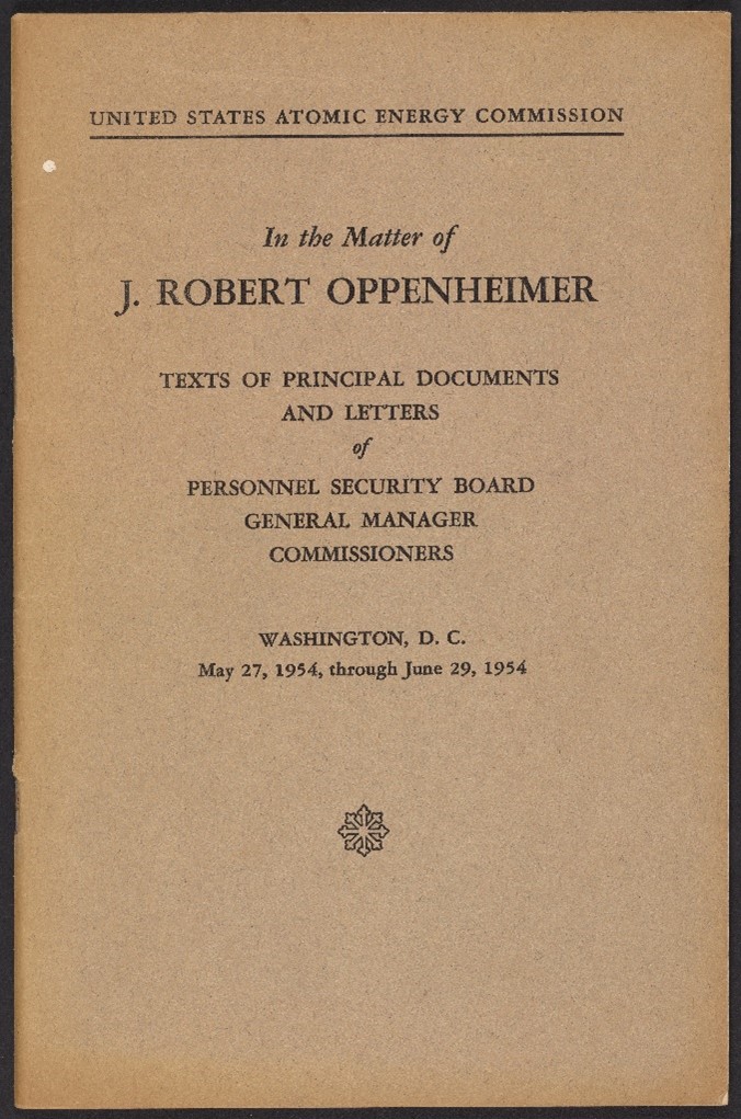 cover of US Atomic Energy Commission report