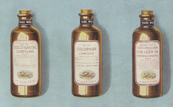 bottles of chocolate flavored medicine