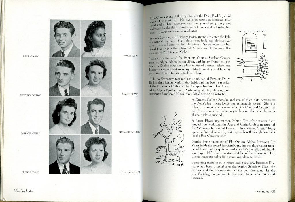 yearbook spread from the 1940s