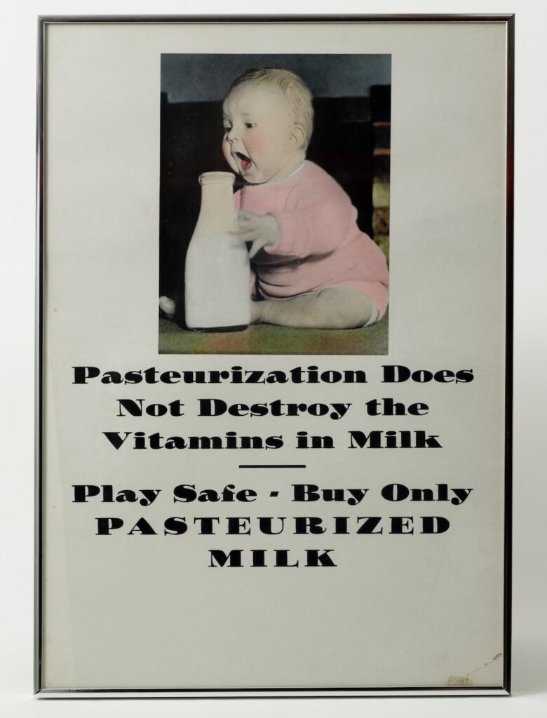 poster of baby drinking a bottle of milk