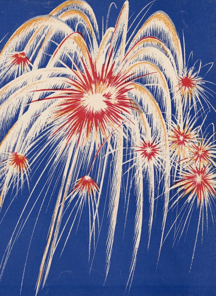 Detail of the cover of an American Fireworks Co. catalog.