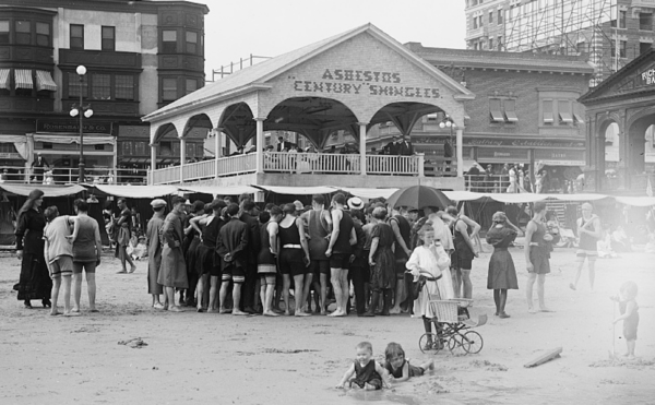 crowd on the beach